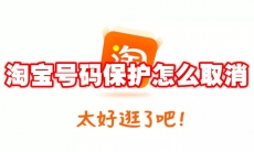 淘宝号码保护怎么取消